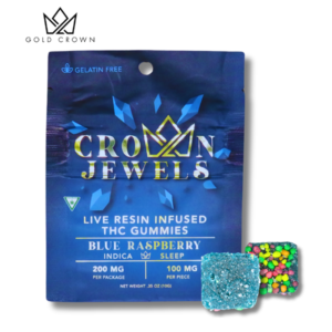 Gold Crown-Jewels 200mg-Blue Raspberry 25mg